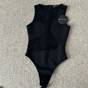 White Fox “Wild For The Night Bodysuit Black” NWT